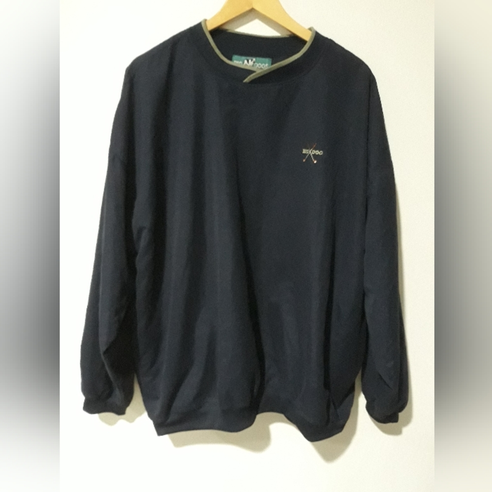Big Dogs Golf Pullover Windbreaker Navy Blue Size: 1X